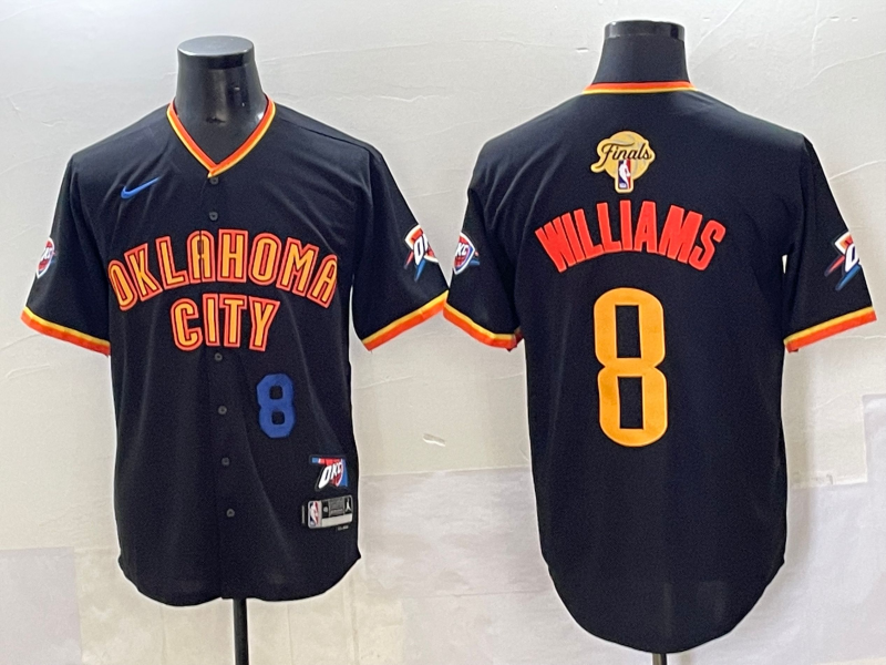 Men 2025 Oklahoma City Thunder #8 Williams black NBA Jersey style 2->oklahoma city thunder->NBA Jersey